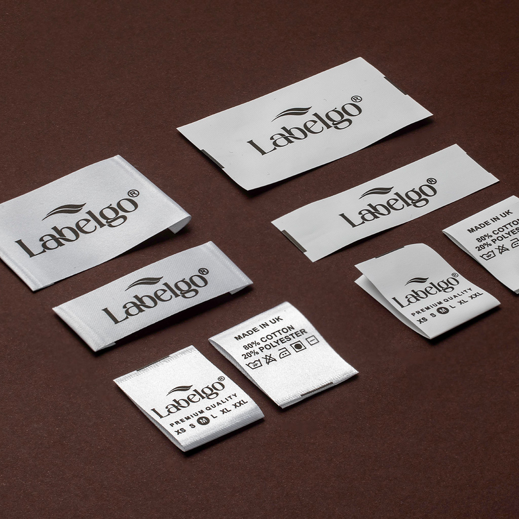 Assorted fabric size labels