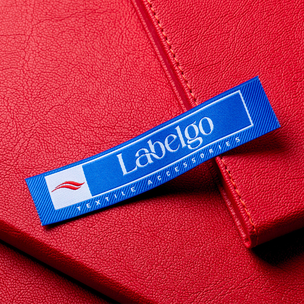 Blue Woven Label
